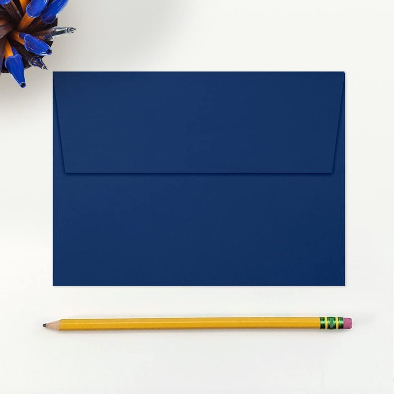 LUXPaper أظرف دعوات LUXPaper A7 | قشر واضغط | 5 1/4" × 7 1/4" | أزرق داكن | 80 رطل. نص | 250 كمية - Image 4